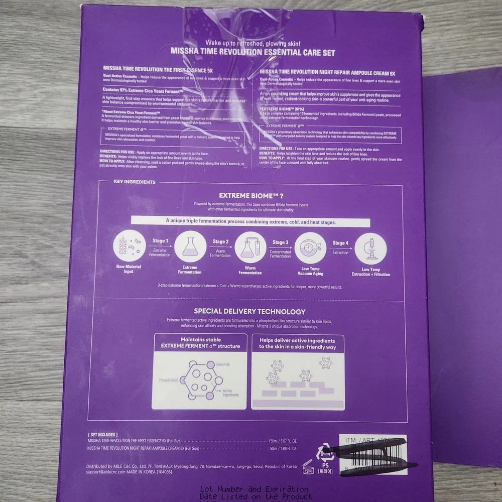 Missha Purple Time Revolution Essential Care Set 2pc K-Beauty Anti-Aging Set